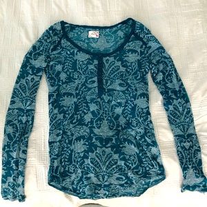 Free People Damask burn out long sleeved top - size M